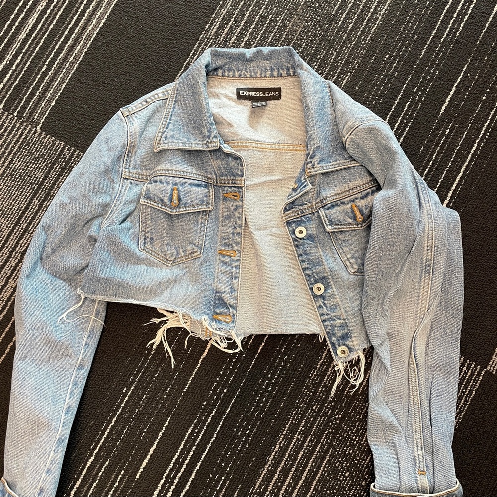 Express Denim Jacket Cropped
